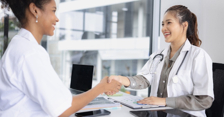 nurse practitioners in meeting room